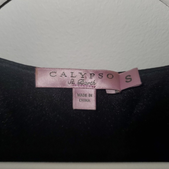 Silk watercolor print lined sleeveless dress - Picture 4 of 6